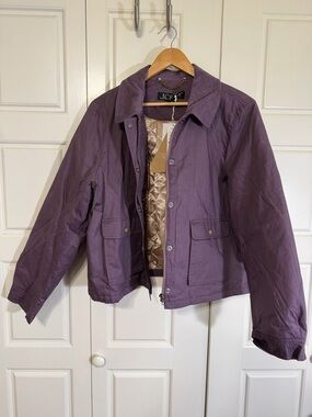 J. Crew Lavender Purple Collared Utility Jacket